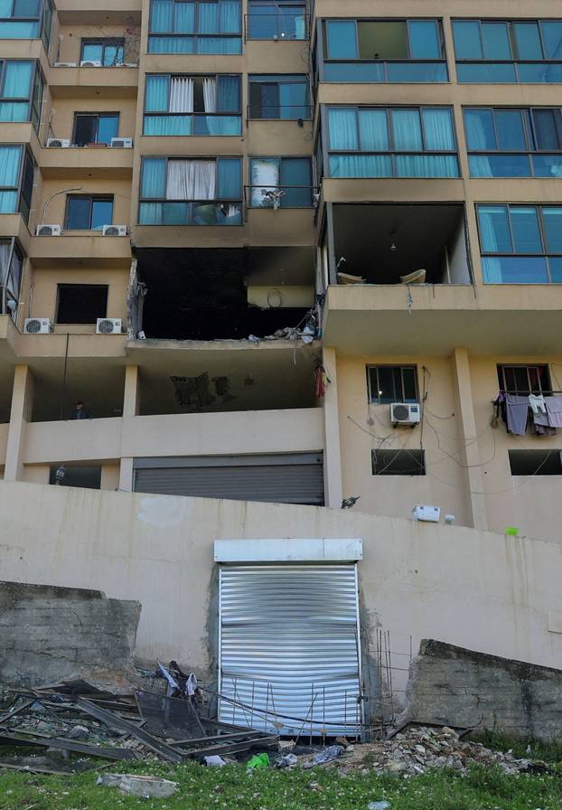 Aftermath of an Israeli strike in Beirut