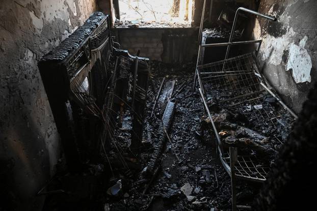 Aftermath of a Russian drone and missile strike in Zaporizhzhia