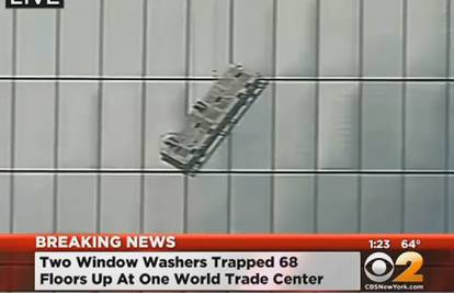 Drama u zraku: Perači prozora zapeli na platformi na 68. katu