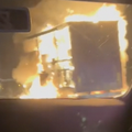 Zapalio se kamion na autocesti kod Slavonskog Broda: Vozi se jednim prometnim trakom