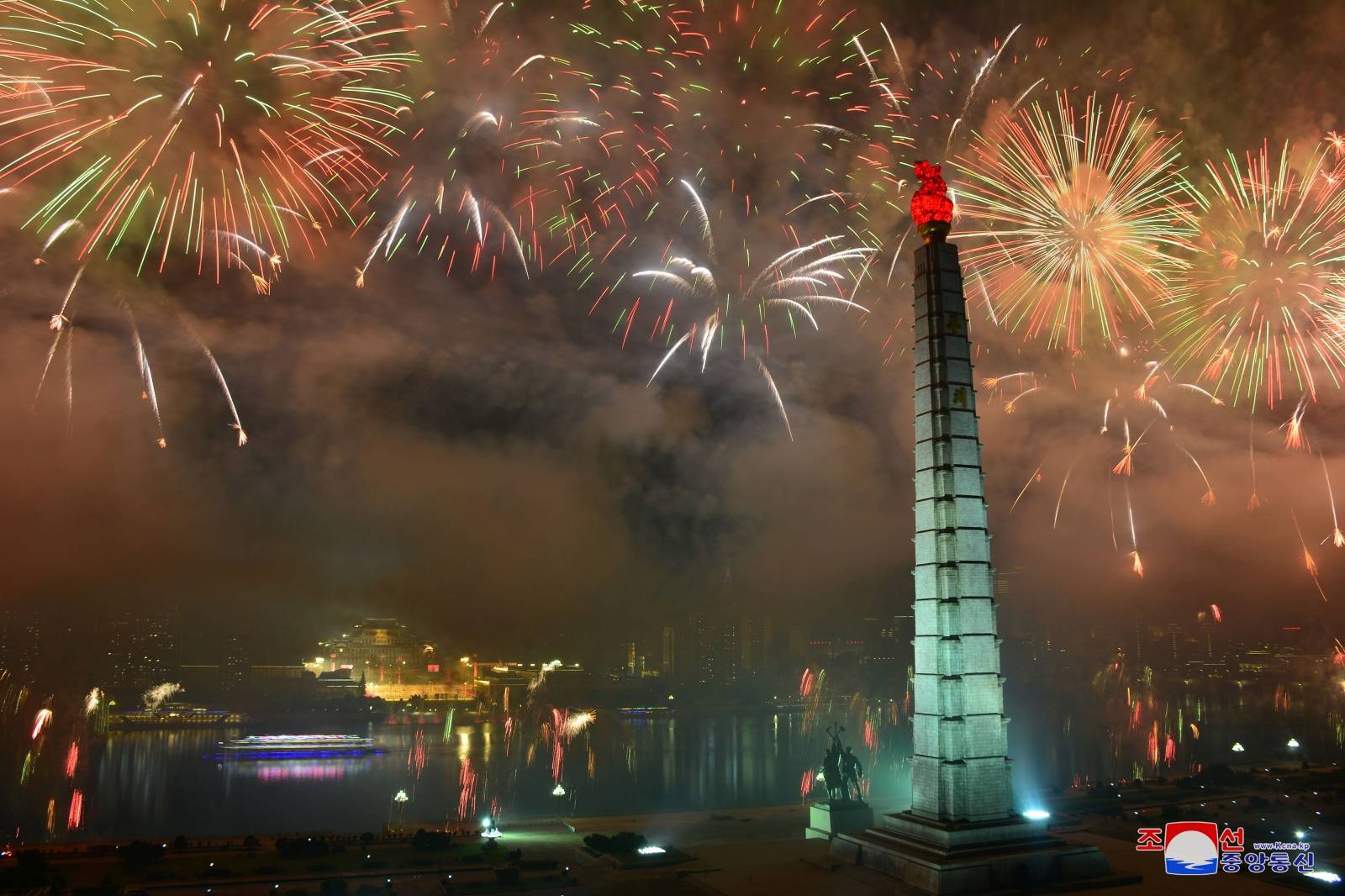 Paramilitary parade held to mark the founding anniversary of the republic at Kim Il Sung square in Pyongyang