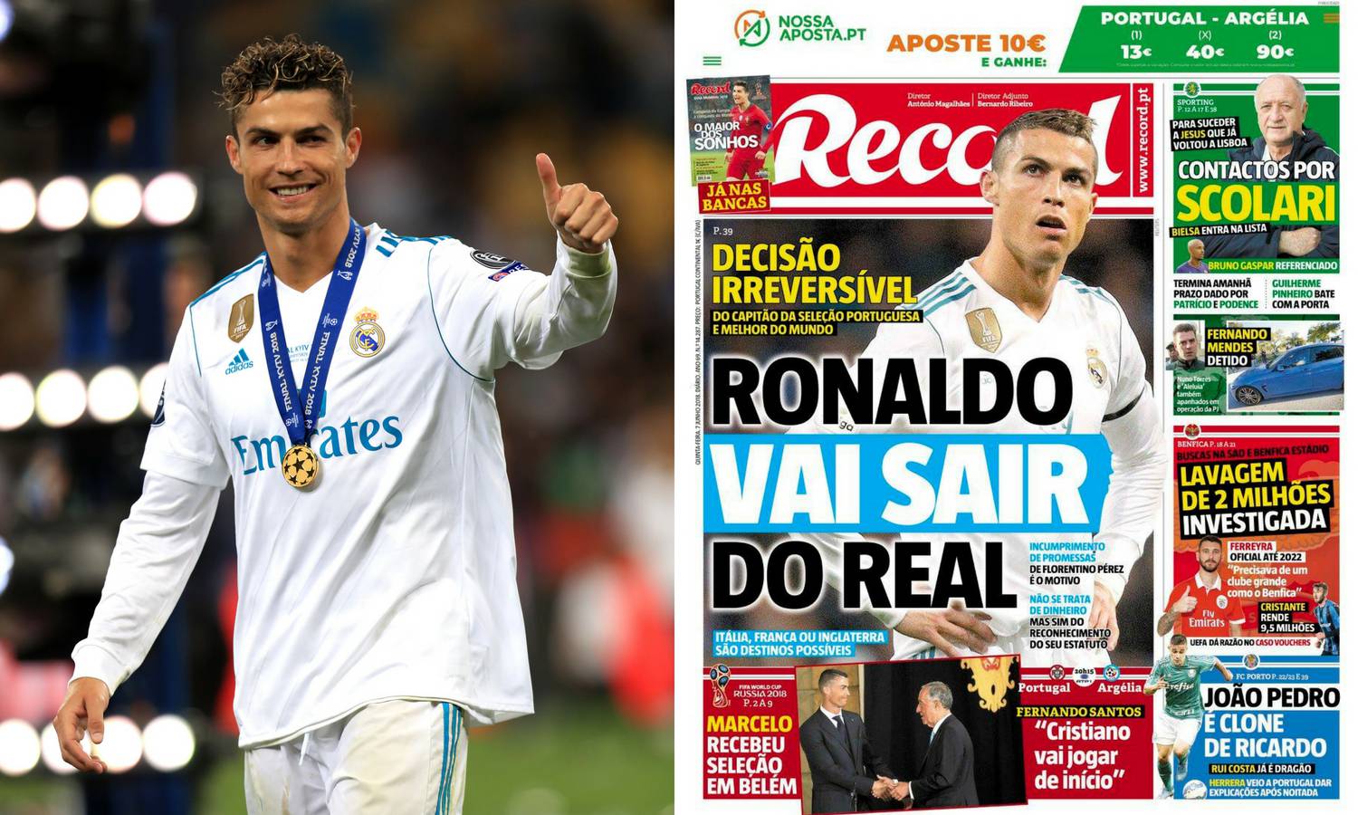 Ronaldo: Odlazim iz Reala jer mi Pérez nije htio dati povišicu