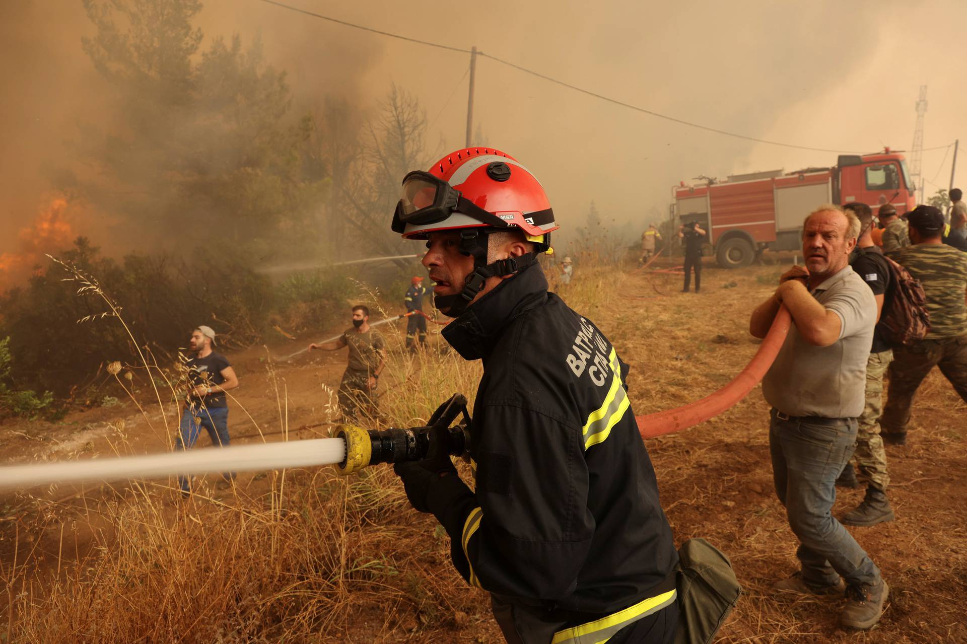 Wildfire on Evia island