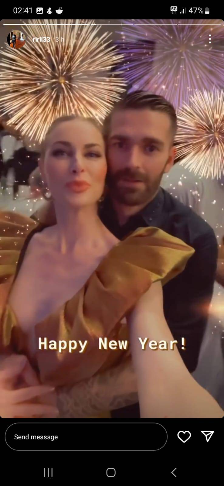 Iris i Marko Livaja: Novu godinu otvorili strastvenim poljupcem