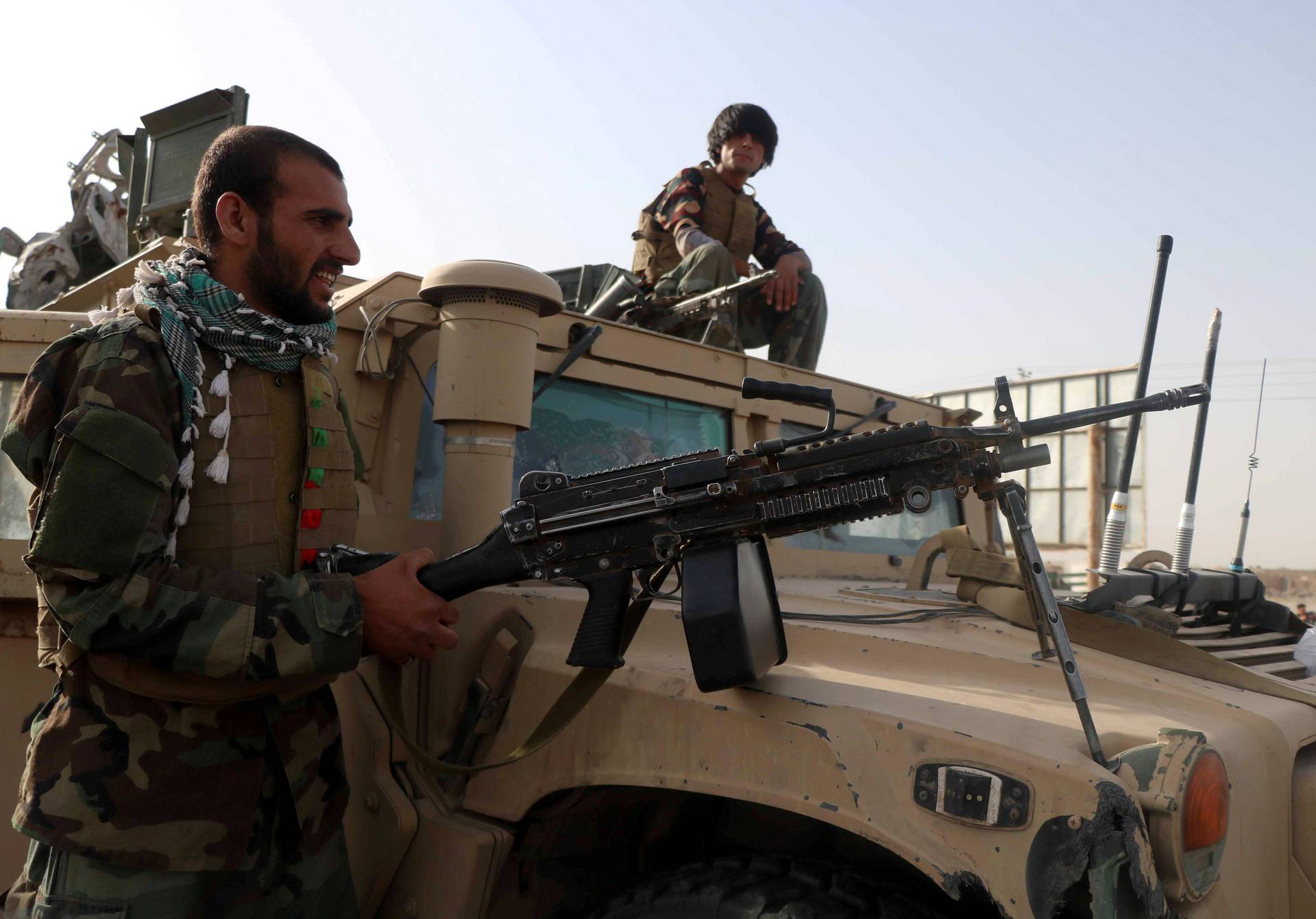 FILE PHOTO: Afghan National Army soldiers keep watch at checkpoint in Guzara district of Herat province