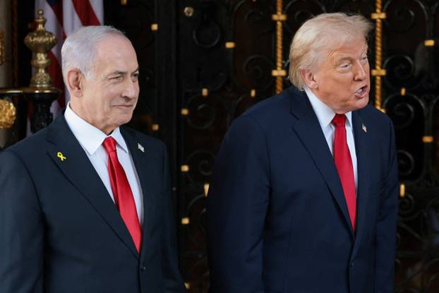 U.S. President Trump meets Israeli PM Netanyahu at Trump’s Mar-a-Lago club, in Palm Beach