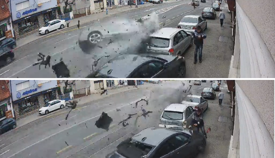 VIDEO Vozača smo izvukli. Imao je samo ogrebotinu kod obrve. Vikao je 'Što sam to napravio?!'