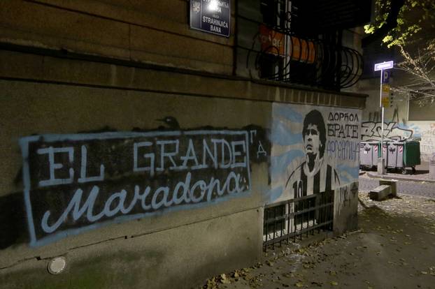 Beograd: Na Dorćolu osvanuo grafit posvećen Maradoni