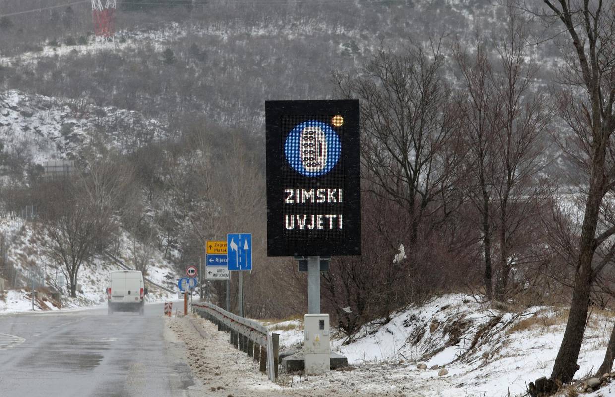 Snijeg povremeno pada u Lici, Gorskom kotaru i Slavoniji...