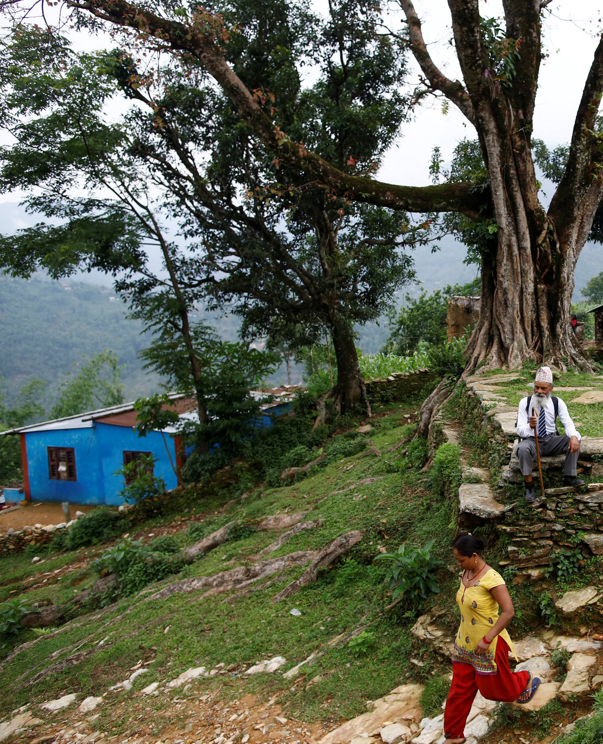 The Wider Image: Nepal's 68-year-old student