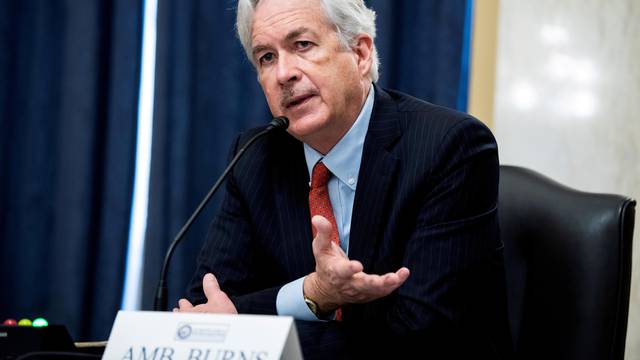 FILE PHOTO: William Burns testifies during a Senate Intelligence Committee hearing for his nomination as Central Intelligence Agency (CIA) director