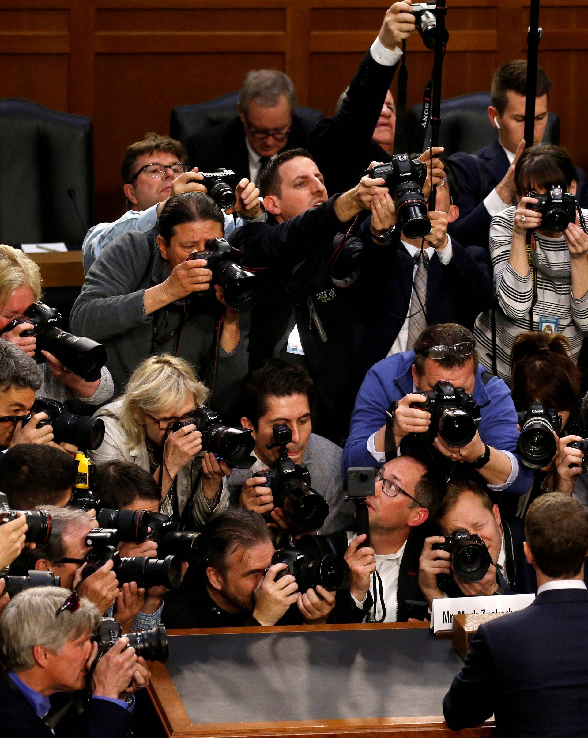 Facebook CEO Zuckerberg arrives to testify before a U.S. Senate joint hearing on Capitol Hill in Washington