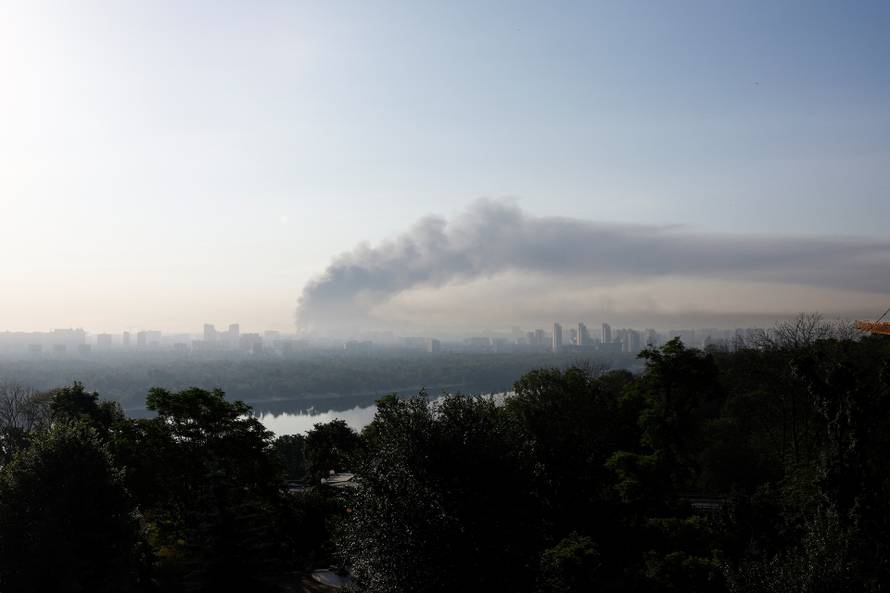 Aftermath of Russian drone and missile attacks in Kyiv