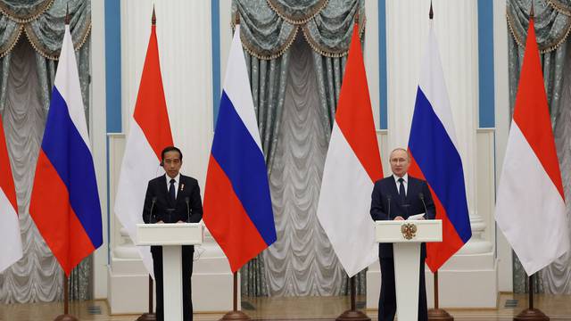 Russia's Putin meets his Indonesian counterpart Widodo in Moscow