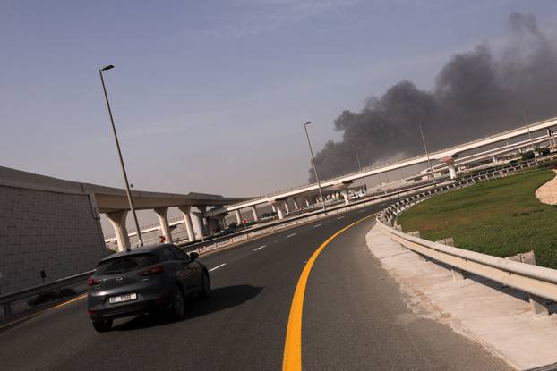 Smoke billows after Iranian attack, following United States and Israel strikes on Iran
