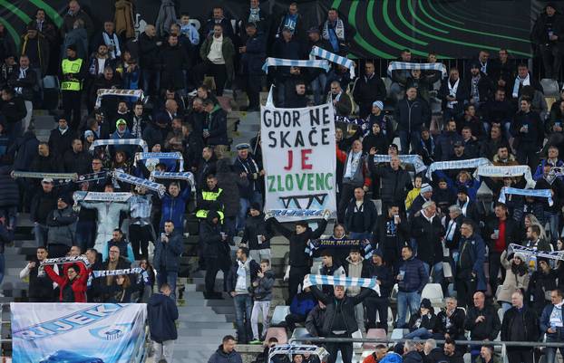 Atmosfera na tribinama tijekom utakmice 5. kola Konferencijske lige između Rijeke i Celja
