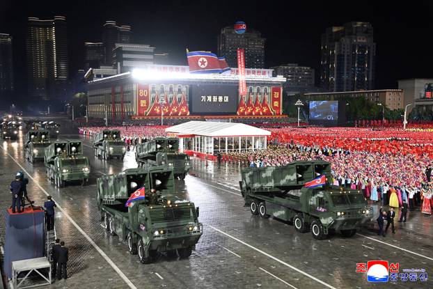 Military parade celebrating the 80th anniversary of the founding of the ruling Workers' Party of Korea (WPK), in Pyongyang