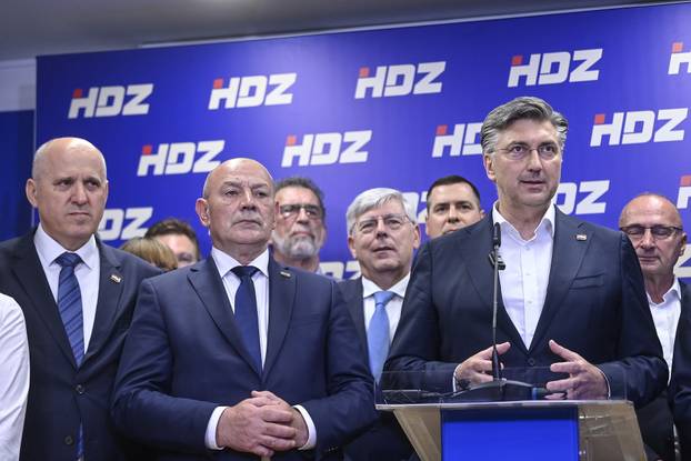 Zagreb: Andrej Plenković dao je izjavu medijima o rezultatima drugog kruga lokalnih izbora