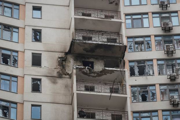 Aftermath of a Russian drone attack in Odesa