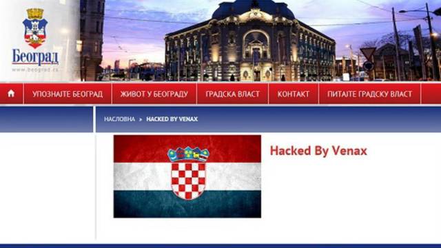 Hakeri su postavili hrvatsku zastavu na stranicu Beograda