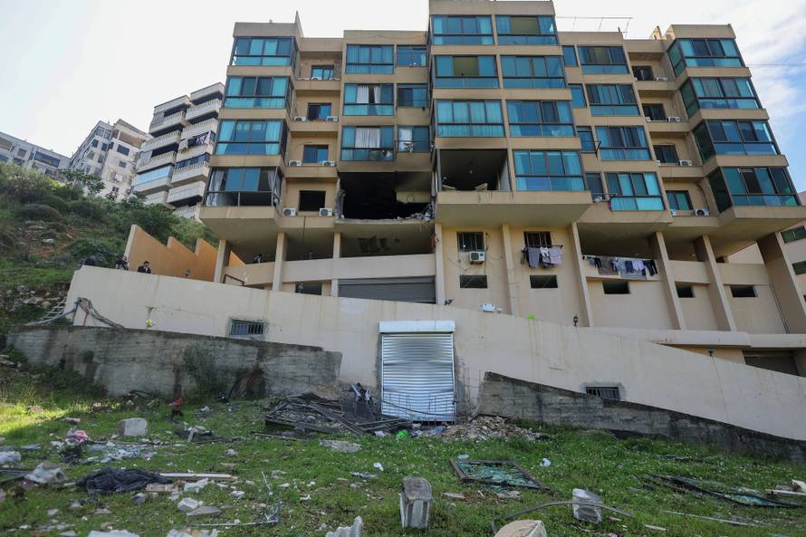 Aftermath of an Israeli strike in Beirut