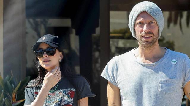 *EXCLUSIVE* Chris Martin and Dakota Johnson share a laugh on a coffee run together in Malibu