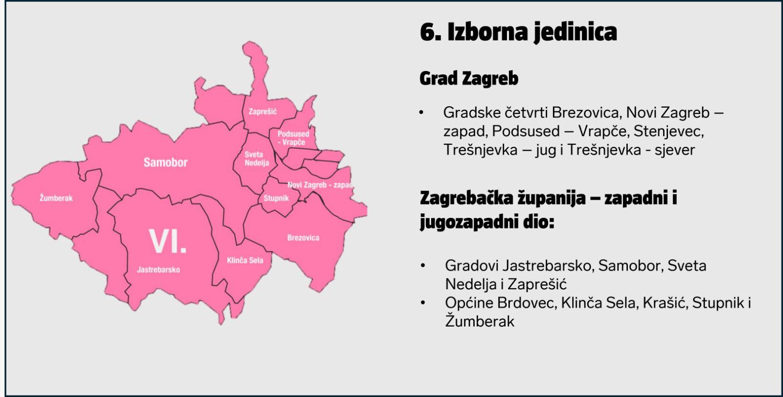 Pronađite svoju izbornu jedinicu na interaktivnoj karti! Velika promjena je za Grad Zagreb