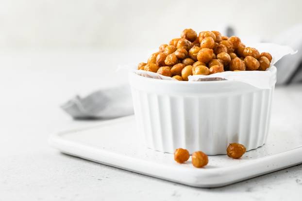 Healthy,Snack,,Crunchy,Chickpea,In,A,Bowl.,Space,For,Text.