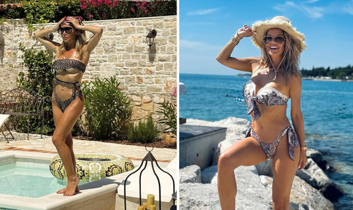 FOTO Svi Majini badići i tangice: Pozirala uz bazen pa pokazala i skupi Versace napuhanac