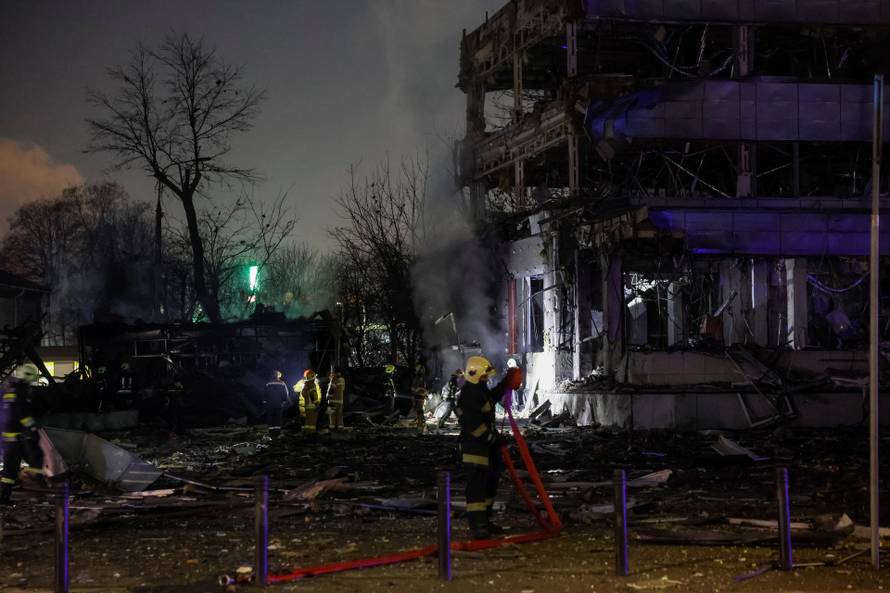 Aftermath of a Russian missile attack in Kyiv