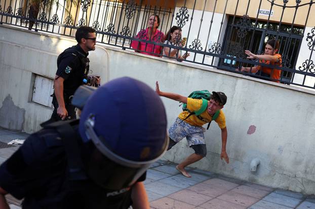 Mass crossings of migrants on foot and by sea from Morocco into Spanish territory, in Ceuta
