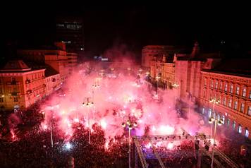 Zagreb: Docek broncanih rukometasa