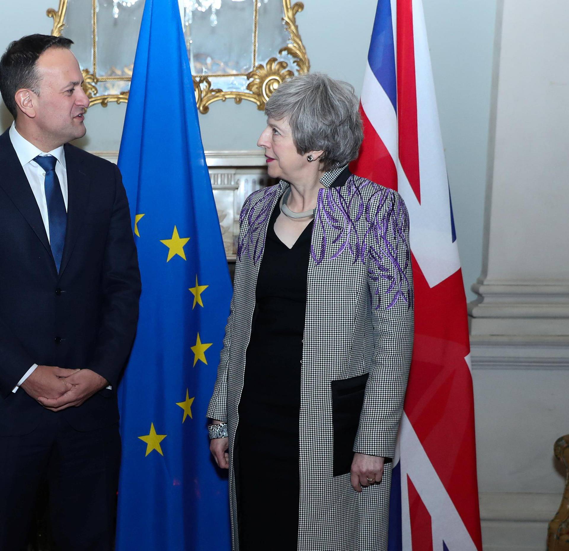 Britain's Prime Minister Theresa May meets Taoiseach Leo Varadkar in Dublin