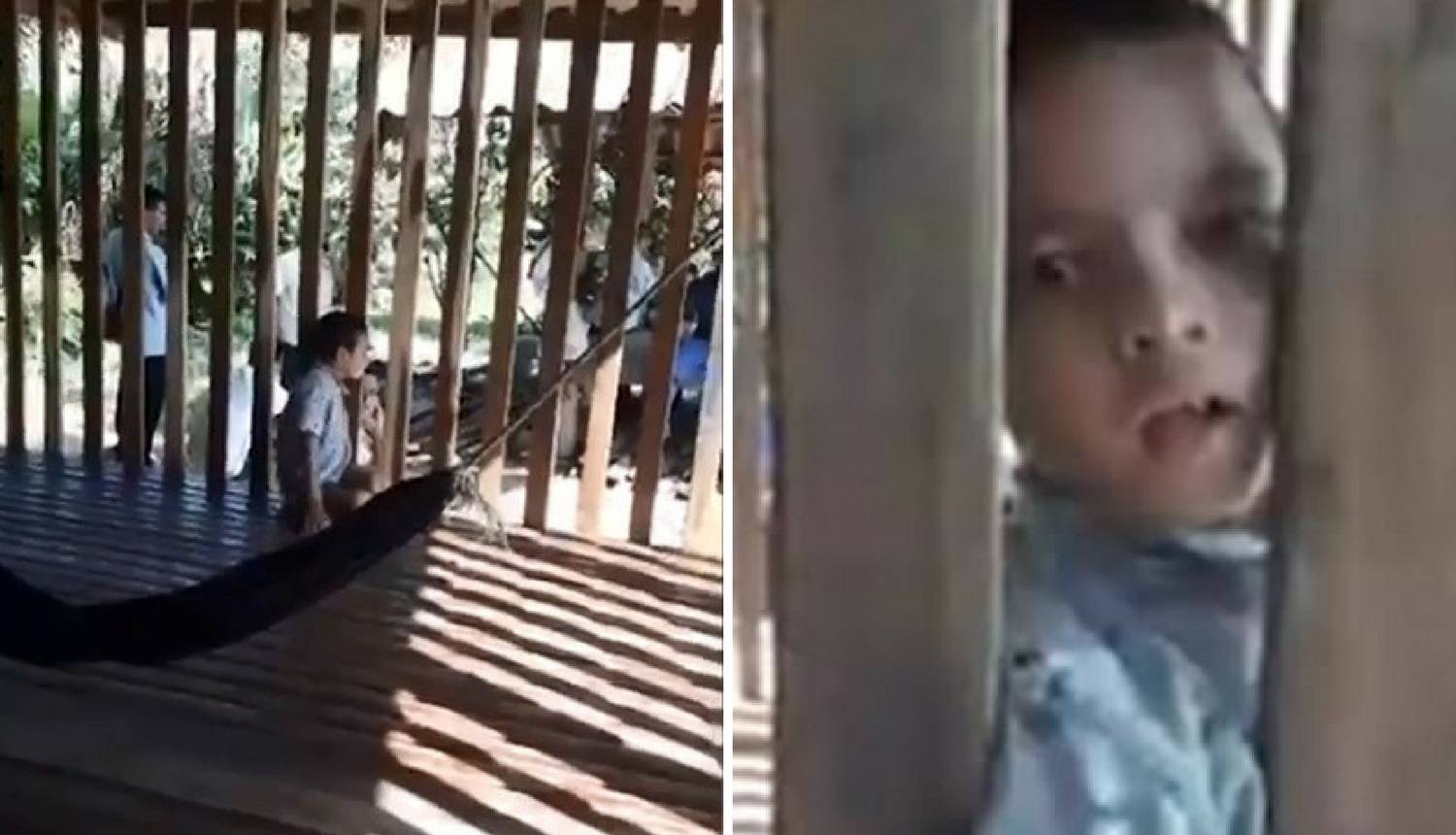 Otac svaki dan prije posla svog sina (9) stavi u - drveni kavez!