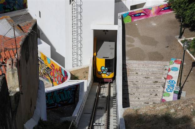 Aftermath of the Gloria Funicular accident in Lisbon