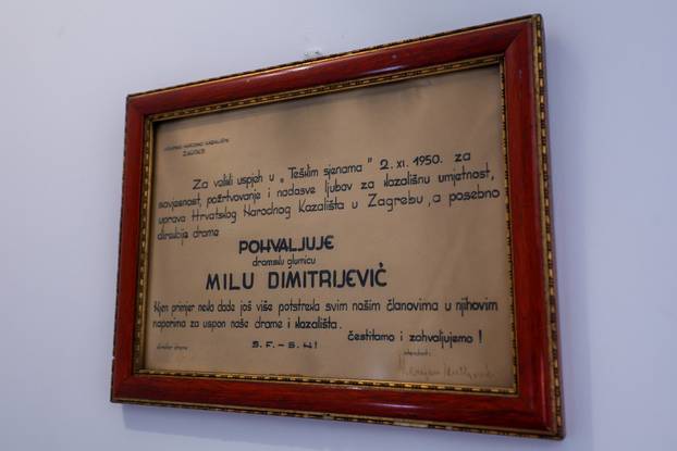 Zagreb: Otvorenje spomen kuće dramske umjetnice Mile Dimitrijević u Mesićevoj ulici