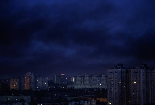 Russian drone and missile strike in Kyiv