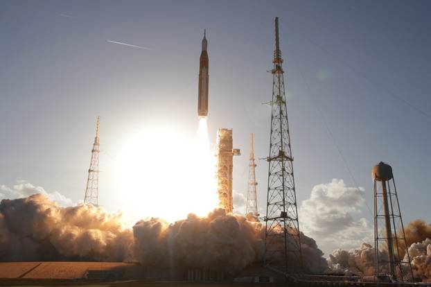 NASA's Artemis II mission to fly by the moon lifts off from the Kennedy Space Center in Cape Canaveral, Florida, U.S.