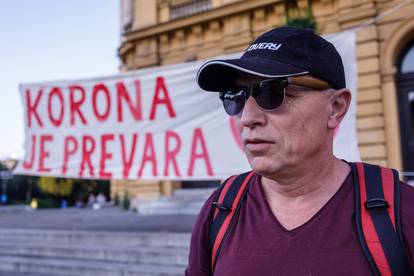 Kod HNK u Zagrebu izvjesio transparent 'Korona je prevara'