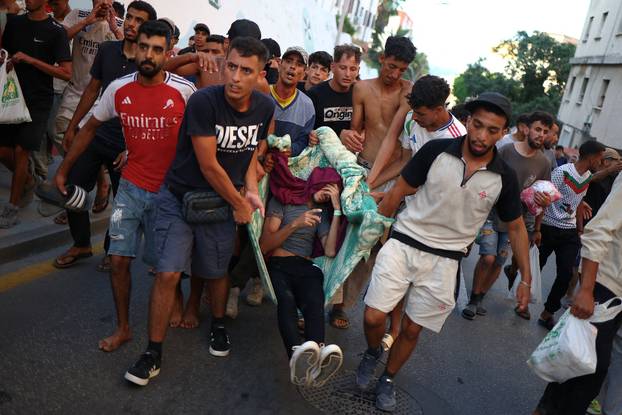 Mass crossings of migrants on foot and by sea from Morocco into Spanish territory, in Ceuta