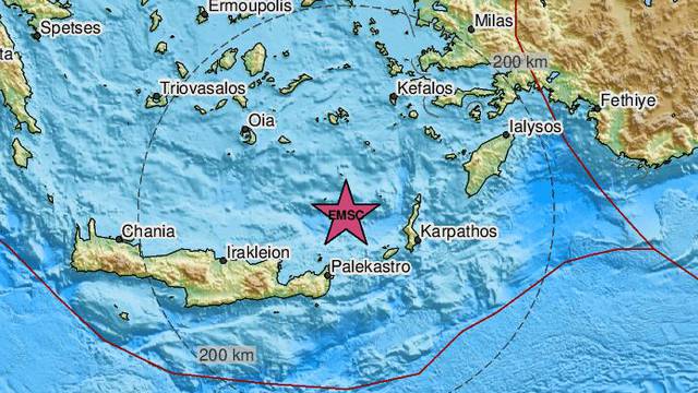 Potres jačine 5.5 po Richteru pogodio je Kretu u Grčkoj