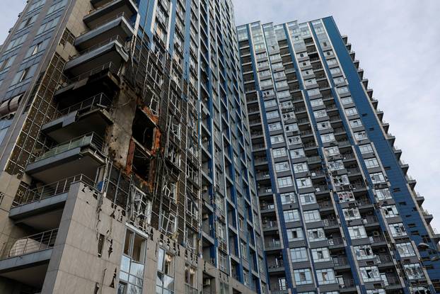 Aftermath of a Russian missile and drone attack in Kyiv