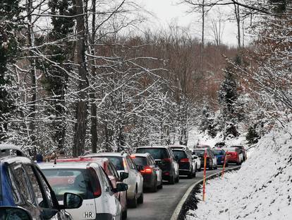 Kolaps na Sljemenskoj cesti - kolona automobila 5 kilometara