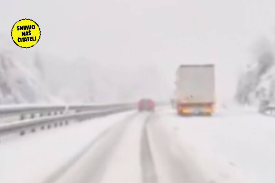 Snijeg na autocesti A1