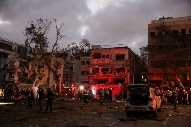 Aftermath of missile attack from Iran on Israel