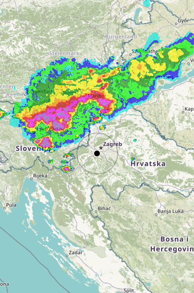 Nevrijeme zahvatilo Hrvatsku: Padala jaka kiša, grmljavina...