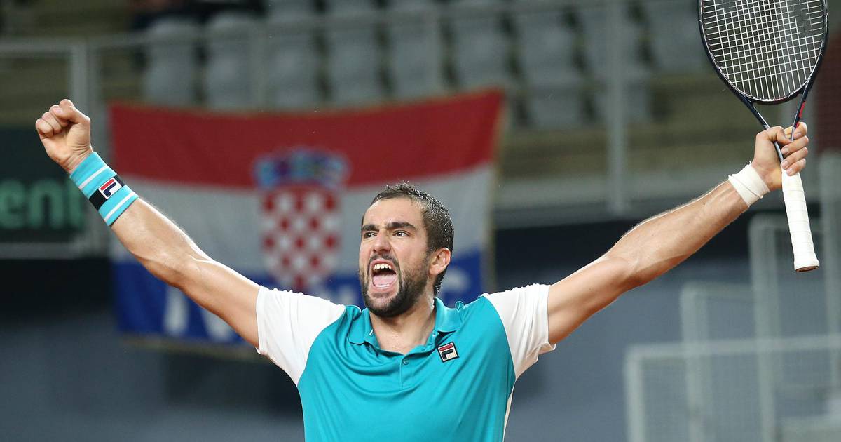 Kroatiska tennisspelare möter Belgien i en hemmamatch på framgångsrika Arena