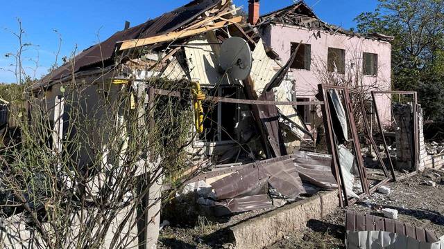 Aftermath of a Russian missile attack in Dnipropetrovsk region