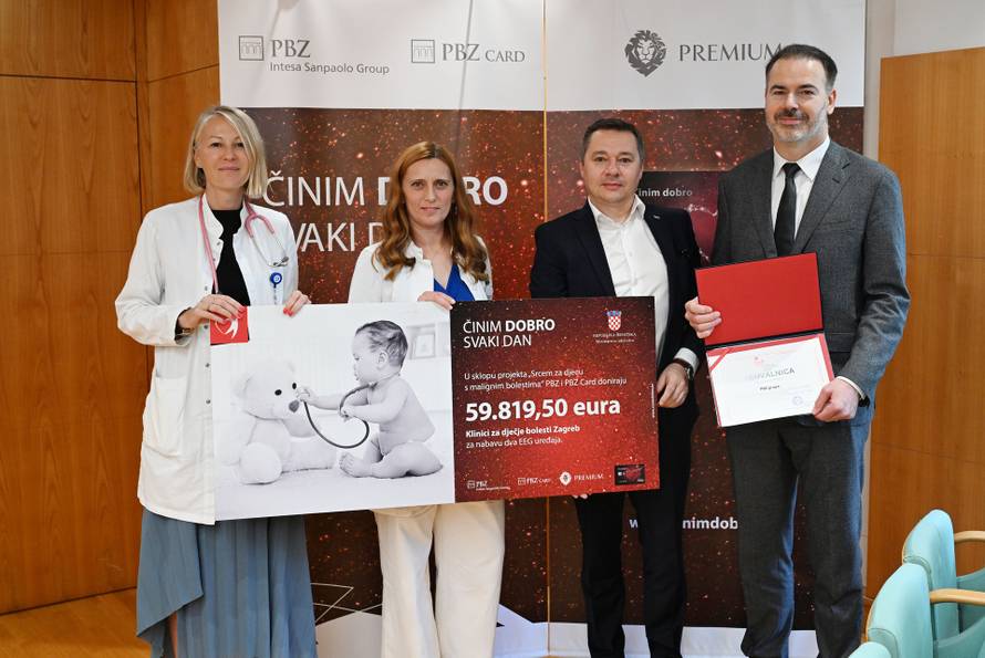 U sklopu projekta „Činim dobro svaki dan“ PBZ grupa donirala 60.000€   Klinici za dječje bolesti