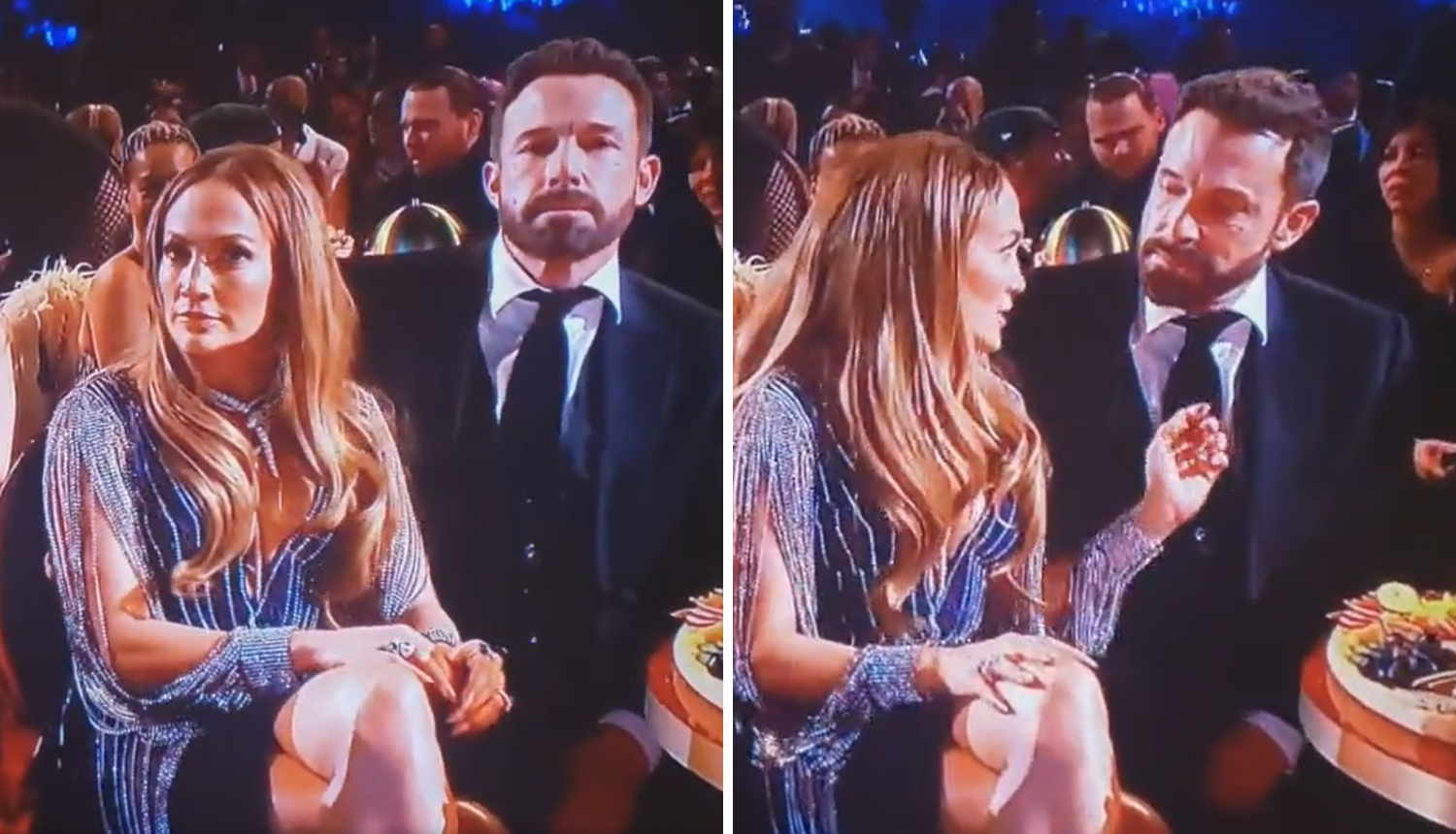 VIDEO J.Lo i Affleck u žustroj raspravi na dodjeli Grammyja: 'Prestani! Lijepo se ponašaj...'